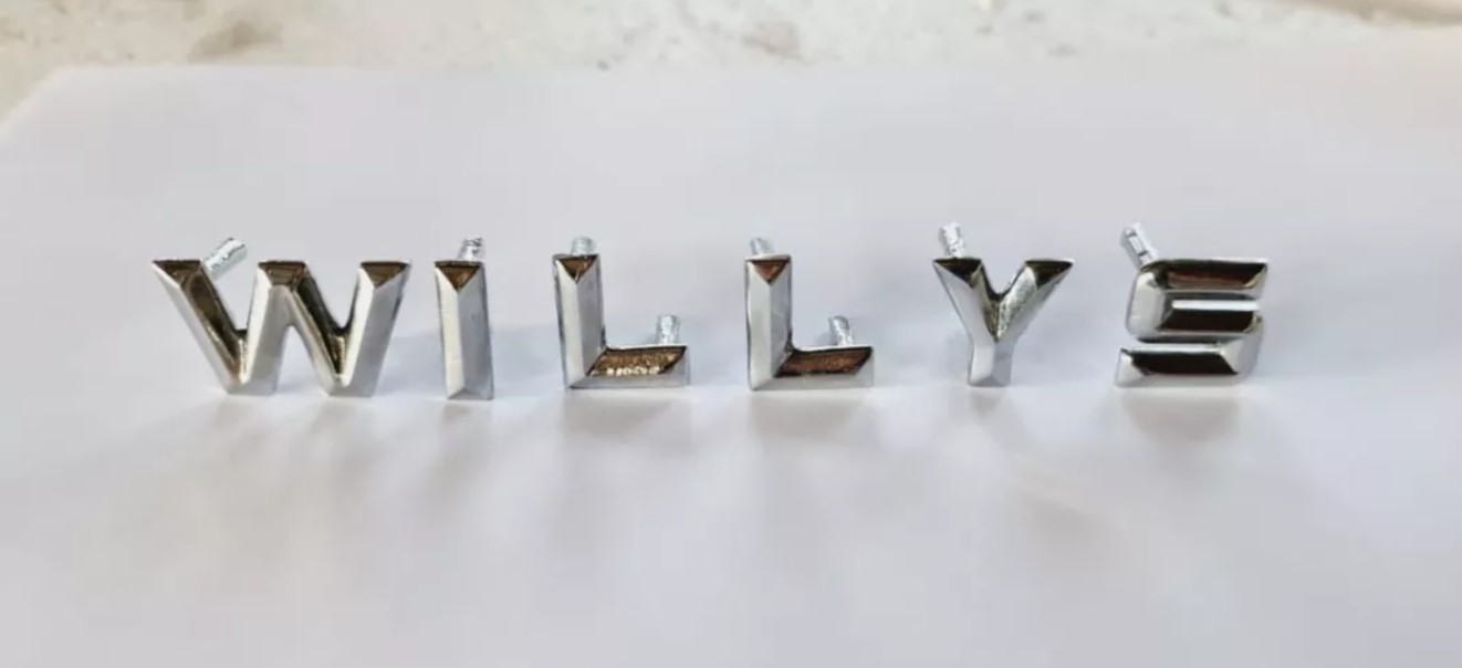 Emblemas Letras Willys Para Interlagos